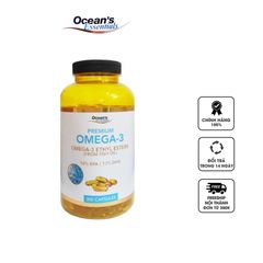Dầu Cá Omega 3 Ocean's Essentials Premium Fish Oil 1000mg - Hỗ Trợ Sức Khỏe Tim Mạch, Não Bộ & Làn Da Từ Chiết Xuất Tự Nhiên