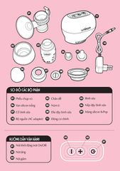 Máy Hút Sữa Unimom K-Pop Điện Đơn UM871098 Hồng - Thiết Kế Nhỏ Gọn, Chế Độ Hút 2 Giai Đoạn, Tiện Dụng Cho Mẹ