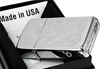 Bật Lửa Zippo 1652 Venetian Slim Chrome - Bật Lửa Thiết Kế Khắc Hoa Văn Phong Cách Ý, Nhỏ Gọn Và Sang Trọng, Hàng Chính Hãng