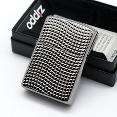 Bật lửa Zippo 28544 Armor High Polish Đen Chrome - Bật lửa khắc hình ô vuông, chống gió, quà tặng độc đáo cho fan Zippo