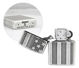 Bật Lửa Zippo 28974 Armor Flag - Vỏ Bạc Cổ Điển Khắc Hình Cờ Mỹ - Phụ Kiện Thời Trang Cho Tín Đồ Zippo