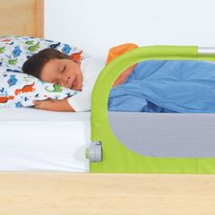 Thanh Chặn Giường Munchkin MK44147 Xanh Lá - Bảo Vệ An Toàn Cho Bé Ngủ Một Mình, Dễ Dàng Lắp Đặt, Khung Nhôm Bền