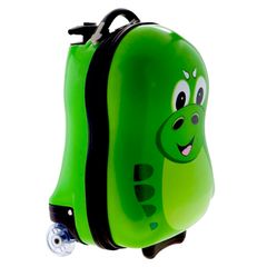 Vali Kéo Cuties Hình Chú Rắn Xanh Dễ Thương - Vali Cho Trẻ Em Bánh Xe Nhựa ABS, Du Lịch và Đi Học