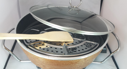 Chảo Lẩu Điện Đa Năng Osaka Tròn Nhật Bản - Chất Liệu Nhôm Cao Cấp, 3 Lớp Chống Dính, Tiện Dụng Cho Nấu Nướng