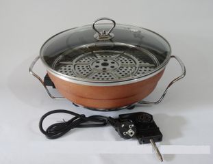 Chảo Lẩu Điện Đa Năng Osaka Tròn Nhật Bản - Chất Liệu Nhôm Cao Cấp, 3 Lớp Chống Dính, Tiện Dụng Cho Nấu Nướng