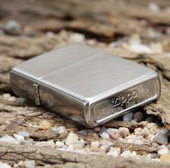 Bật Lửa Zippo 24647 Chrome Xước Vân Cong Chính Hãng - Bật Lửa Cao Cấp Độc Đáo Thời Trang Mỹ