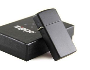 Bật Lửa Zippo Slim Black Matte 1618 - Bật Lửa Siêu Mỏng, Gọn Nhẹ Phong Cách Cổ Điển, Chống Gió, Chính Hãng Mỹ