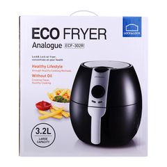 Nồi Chiên Không Dầu Lock&Lock ECF-302R Đen - Công Nghệ Rapid Air Giúp Chiên Thực Phẩm Ngon, Ít Dầu Mỡ, Dung Tích 3.2L
