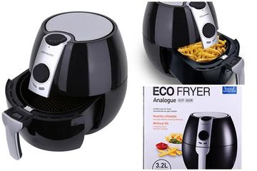 Nồi Chiên Không Dầu Lock&Lock ECF-302R Đen - Công Nghệ Rapid Air Giúp Chiên Thực Phẩm Ngon, Ít Dầu Mỡ, Dung Tích 3.2L