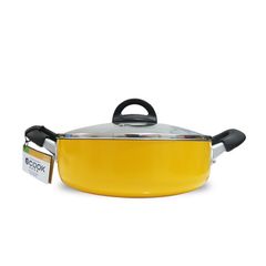 Nồi Nhôm E-Cook Deco Lock&Lock 24cm - Siêu Bền Chống Dính Dupon Teflon, Dùng Cho Bếp Gas, Điện, Từ, Hồng Ngoại (3 Màu)
