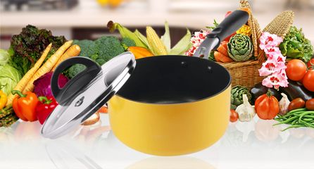Nồi nhôm E-Cook Deco Lock&Lock LED2161G 16cm - Nhẹ, Đẳng cấp, Chống dính, Chịu nhiệt, Phù hợp mọi loại bếp