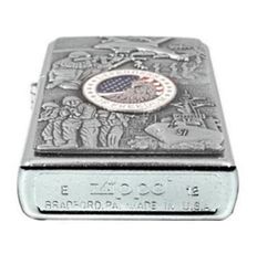 Bật Lửa Zippo 24457 Classic Joined Forces - Biểu Tượng Quân Đội Mỹ Thế Chiến II Mạ Chrome Cứng Cáp, Quà Tặng Độc Đáo