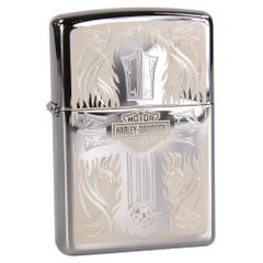 Bật Lửa Zippo 28982 Harley Davidson Chính Hãng - Quà Tặng Sang Trọng Đẳng Cấp, Họa Tiết Chữ Thập Nổi Bật
