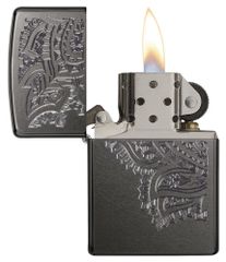 Bật Lửa Zippo Windproof 29431 - Thiết Kế Cổ Điển Sang Trọng, Màu Xám Chống Gió, Bất Gì Cũng Đánh Lửa Nhạy Bén