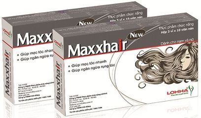 Viên uống Maxxhair hỗ trợ mọc tóc, giảm rụng tóc - Bổ sung vitamin, khoáng chất cho tóc chắc khỏe, bóng mượt