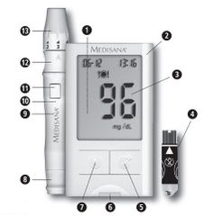 Máy Đo Đường Huyết Medisana Meditouch 2 - Thiết Bị Đo Chính Xác 99%, Kết Nối USB, Dễ Sử Dụng, Thích Hợp Cho Người Tiểu Đường