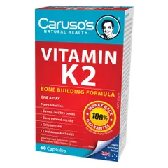 Vitamin K2 Carusos Natural Health hộp 60 viên của Mỹ