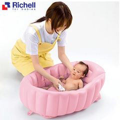 Chậu Tắm Phao Richell An Toàn Cho Bé - Thiết Kế Chống Trơn Trượt Tiện Dụng - Hàng Nhật Bản Chất Lượng Cao