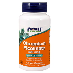 Viên uống Now Chromium Picolinate 200mcg - Hỗ trợ tim mạch, điều hòa huyết áp cho người cao tuổi - Sản phẩm sức khỏe tự nhiên