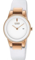Đồng hồ Citizen Eco Drive GA1053-01A dây da cho nữ
