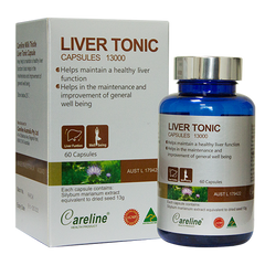 Viên uống hỗ trợ chức năng gan Careline Liver Tonic Capsule 60 viên - Chiết xuất tự nhiên từ cây kế sữa, hỗ trợ thanh lọc và bảo vệ gan