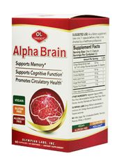 Viên uống Alpha Brain Olympian Labs - Hỗ trợ tuần hoàn não và cải thiện trí nhớ, tăng cường khả năng tập trung, 60 viên