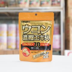 Bột Nghệ Giải Rượu Orihiro Nhật Bản - Hỗ Trợ Giải Độc, Tỉnh Táo Sau Khi Uống Rượu - 20 Gói 70mg