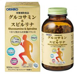 (Hàng nhập khẩu) Tảo Glucosamine & Spirulina Orihiro Nhật Bản 900 viên