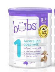 Sữa dê Bubs Số 1 Organic Goat Milk nhập khẩu từ Úc