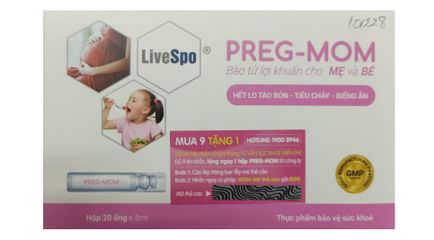 Bào Tử Lợi Khuẩn Cho Mẹ Và Bé LiveSpo Preg-Mom - Hỗ Trợ Tiêu Hóa, Giúp Cân Bằng Hệ Vi Sinh Đường Ruột Cho Sức Khỏe Mẹ Và Bé