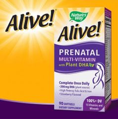 Viên uống vitamin cho bà bầu Alive! Prenatal Multivitamin DHA