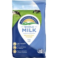 Sữa Tươi Dạng Bột Nguyên Kem Whole Milk 1kg Của Úc