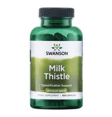 Viên uống Swanson Full Spectrum Milk Thistle 500mg - Hỗ trợ chức năng gan, chiết xuất tự nhiên từ cây kế sữa, 100 viên/hộp