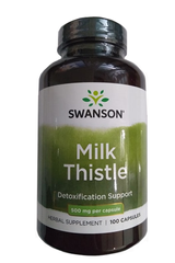 Viên uống Swanson Full Spectrum Milk Thistle 500mg - Hỗ trợ chức năng gan, chiết xuất tự nhiên từ cây kế sữa, 100 viên/hộp