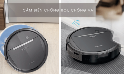 Robot hút bụi Ecovacs Deebot DD35 - Điều khiển từ xa, quét, hút và lau thông minh, thiết kế hiện đại và tiện lợi cho gia đình