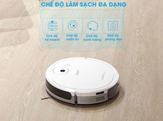 Robot Hút Bụi Ecovacs Deebot DJ35 - Công Nghệ Mắt Thần Thông Minh, Tự Động Vệ Sinh, Điều Khiển Qua App - Dễ Dàng Sử Dụng