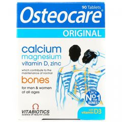 Viên uống Canxi Osteocare Original 90 viên chính hãng Vitabiotics - Bổ sung Canxi, Vitamin D3, Magie, Kẽm cho xương chắc khỏe, hỗ trợ mọi lứa tuổi