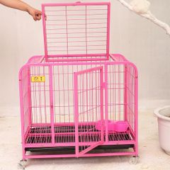 Lồng YD60 cho chó - Lồng sắt sơn tĩnh điện có bánh xe di chuyển, khay vệ sinh tiện lợi, phù hợp cho thú cưng dưới 20kg