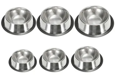Bát ăn inox không rỉ sét cho chó mèo - Dụng cụ ăn uống cao cấp, chống trơn trượt, dễ vệ sinh, nhiều kích thước lựa chọn
