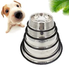 Bát ăn inox không rỉ sét cho chó mèo - Dụng cụ ăn uống cao cấp, chống trơn trượt, dễ vệ sinh, nhiều kích thước lựa chọn