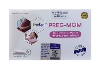 Bào Tử Lợi Khuẩn Cho Mẹ Và Bé LiveSpo Preg-Mom - Hỗ Trợ Tiêu Hóa, Giúp Cân Bằng Hệ Vi Sinh Đường Ruột Cho Sức Khỏe Mẹ Và Bé