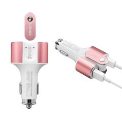 Tẩu Sạc Ô Tô Kiêm Tai Nghe Bluetooth LDNIO Chính Hãng - Thiết Kế Độc Đáo, Sạc Nhanh 4.2A, Âm Thanh Chất Lượng Cao