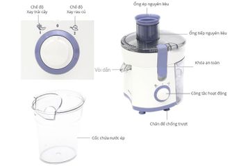 Máy Ép Trái Cây Philips HR1811 Đa Năng - Ép Nhanh Hoa Quả Cứng & Mềm - Thưởng Thức Nước Ép Tươi Ngon Chất Lượng Cao