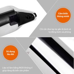 Bình đựng xà phòng tự bơm YWLETO LT-0795 - Thiết bị thông minh, chất liệu thép không gỉ, phù hợp cho bếp và phòng tắm, dễ sử dụng