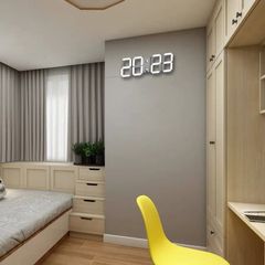 Đồng hồ Kỹ Thuật Số LED 3D Thông Minh Treo Tường & Để Bàn - Sang Trọng Cho Không Gian Nội Thất, Chế Độ Hiển Thị 12/24h, Hẹn Giờ