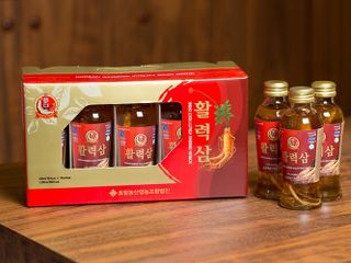 Nước Hồng Sâm Có Củ Pocheon Hyolim Hàn Quốc - Hỗ Trợ Sức Khỏe, Tăng Cường Trí Nhớ, Hộp 10 Lọ 120ml