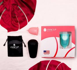 Cốc nguyệt san Ovacup USA silicone mềm chống tràn - An toàn, thoải mái cho phụ nữ trong những ngày kinh nguyệt, đạt chuẩn FDA Mỹ