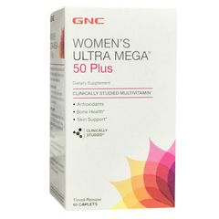 Vitamin tổng hợp GNC Ultra Mega 50 Plus cho phụ nữ 50+ - Hỗ trợ sức khỏe xương, trí nhớ và miễn dịch, 60 viên