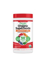 Bột Thực Phẩm Hữu Cơ Orgain Organic Superfoods Immunity Up - Tăng Cường Miễn Dịch, Giàu Protein và Vitamin - Hương Vị Táo Mật Ong 378g