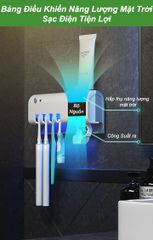 Hộp đựng bàn chải nhả kem đánh răng tích hợp đèn UV diệt khuẩn - Thiết kế nhỏ gọn, tiện lợi, khử trùng hiệu quả cho gia đình bạn